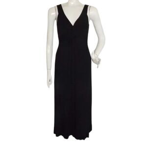 BODEN Maxi Dress, 8, Black Jersey, Sleeveless, V-neck, Viscose, RUNS SMALL